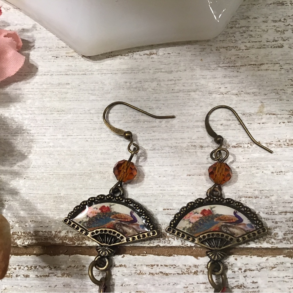 Asian Fan Earrings